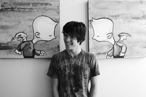 Faust Whale before age 21, smiling at the home of his first serious boyfriend